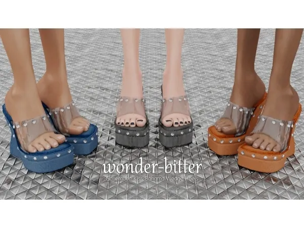 Alpha Generation Kiss Bahama Wedge Heels - The Sims 4 Custom Content