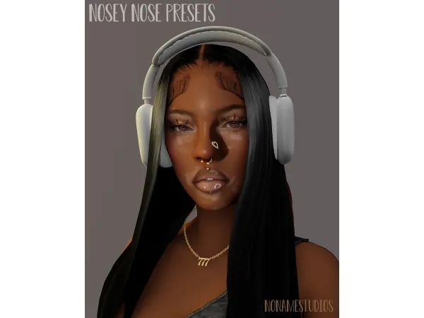 Alpha Nosey Nose Presets by nonvmestudios - The Sims 4 Custom Content