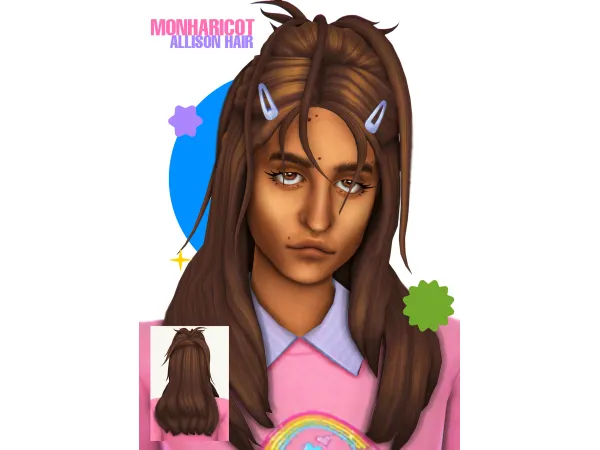 Maxis Match Allison Hair by monharicot - The Sims 4 Custom Content