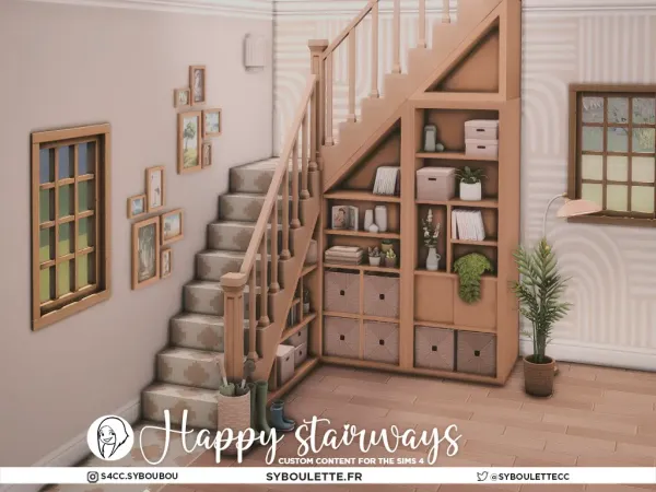 Mix HAPPY STAIRCASE - The Sims 4 Custom Content