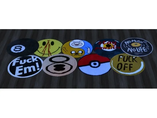 Alpha rugs - The Sims 4 Custom Content