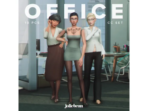 Maxis Match Office Set by Joliebean - The Sims 4 Custom Content