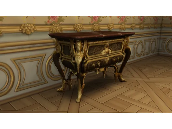 Alpha Commode Charles Boulle delivered for the Grand Trianon by André - The Sims 4 Custom Content