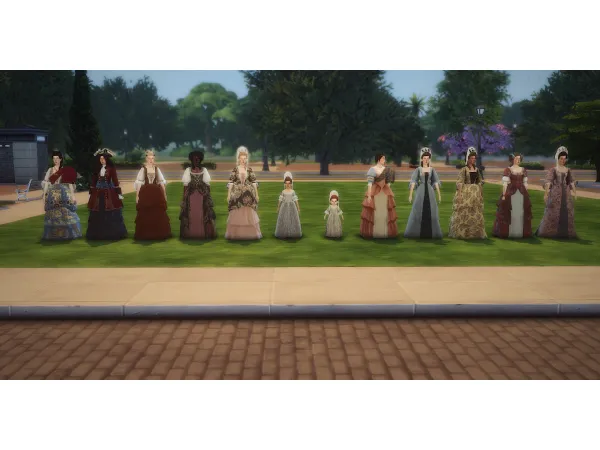 Mix My Fair Lady Late Baroque Era Set by S1NCERE - The Sims 4 Custom Content