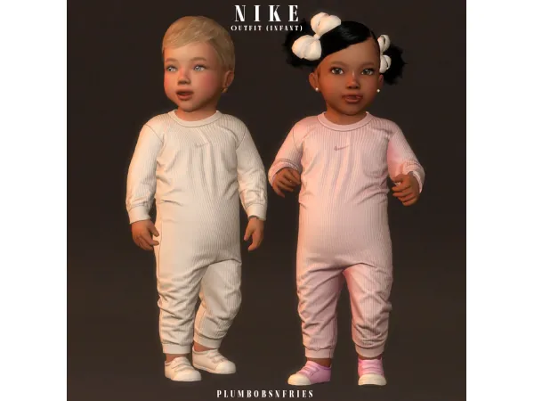 Alpha NIKE outfit MAR 2024 (infant) by plumbobsnfries - The Sims 4 Custom Content