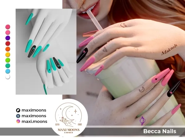 Alpha Becca Nails - The Sims 4 Custom Content