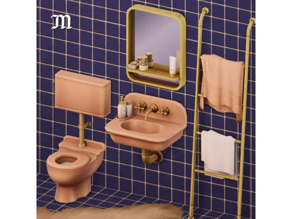 Maxis Match Rosa Bathroom by myshunosun - The Sims 4 Custom Content