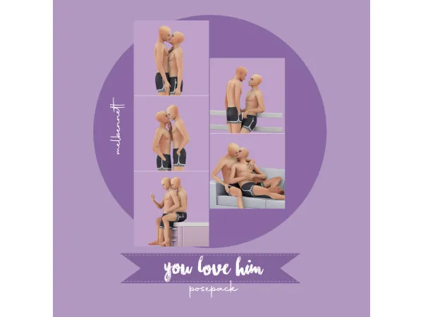 Mix You Love Him Posepack - The Sims 4 Custom Content