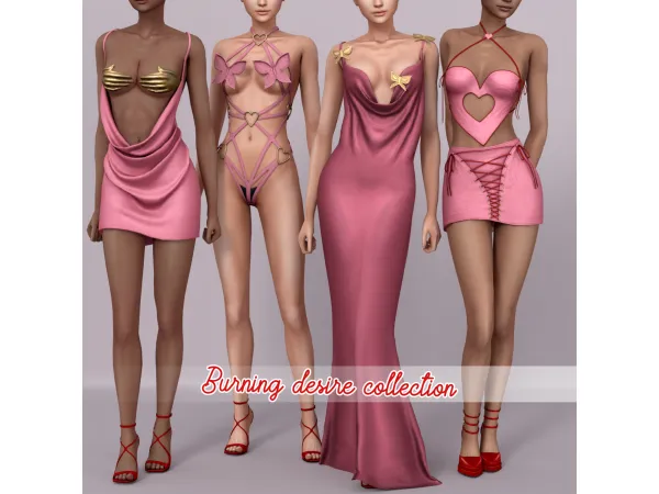 Alpha Belaloallure_Burning desire collection by belaoallure - The Sims 4 Custom Content