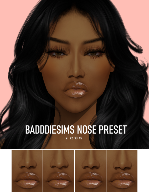 Alpha NOSE PRESET v1 v2 v3 v4 by simsfinds - The Sims 4 Custom Content