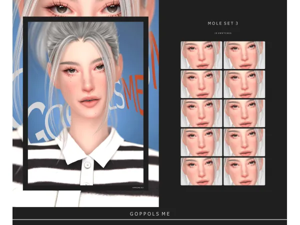 Alpha GPME GOLD MoleSet 03 by goppolsme - The Sims 4 Custom Content