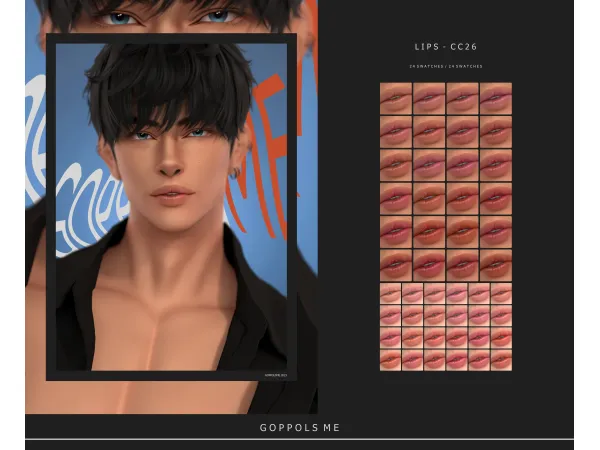 Alpha GPME GOLD Lips CC26 by goppolsme - The Sims 4 Custom Content