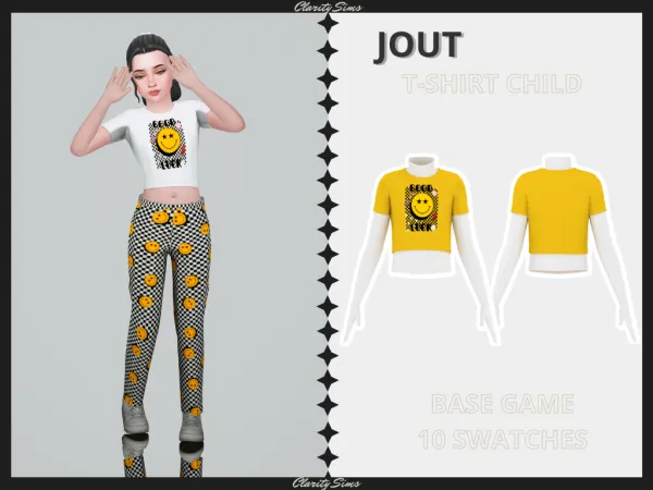 Alpha Jout T Shirt Child by clarity-sims - The Sims 4 Custom Content