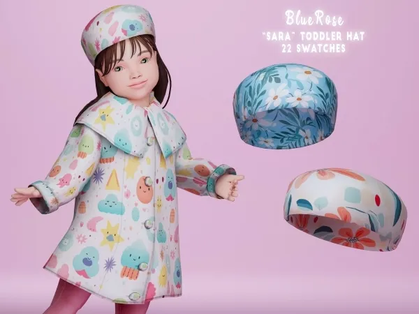 Mix Sara Toddler Hat brsims - The Sims 4 Custom Content