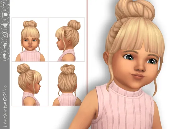 Maxis Match Charlotte Hair [Toddler] by LewbertSn00tles - The Sims 4 Custom Content