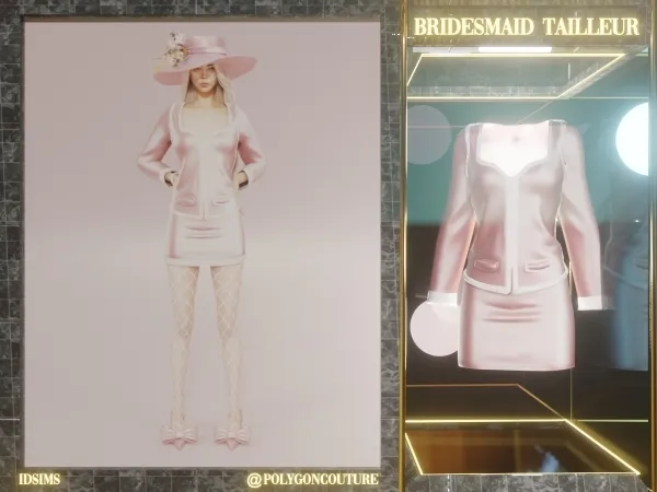 Alpha Bridesmaid Tailleur - The Sims 4 Custom Content