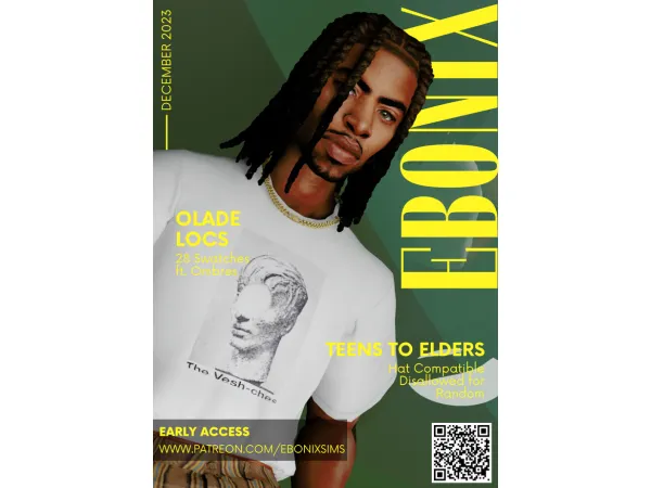 Mix Olade Locs by Ebonixsims - The Sims 4 Custom Content