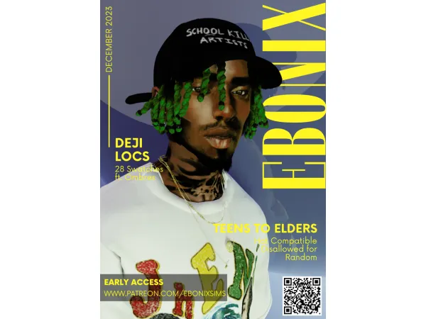 Mix Deji Locs by Ebonixsims - The Sims 4 Custom Content