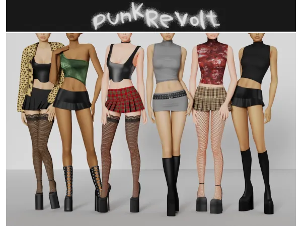 Alpha Punk Revolt by [B0T0XBRAT] - The Sims 4 Custom Content