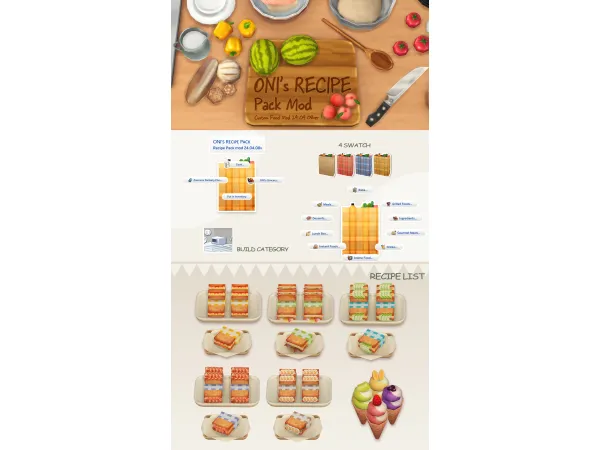 Maxis Match Oni's Recipe Pack_custom food mod_240408 by oni28 - The Sims 4 Custom Content