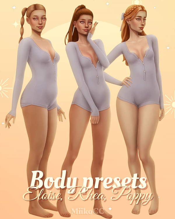 Mix Body presets set by simsfinds - The Sims 4 Custom Content