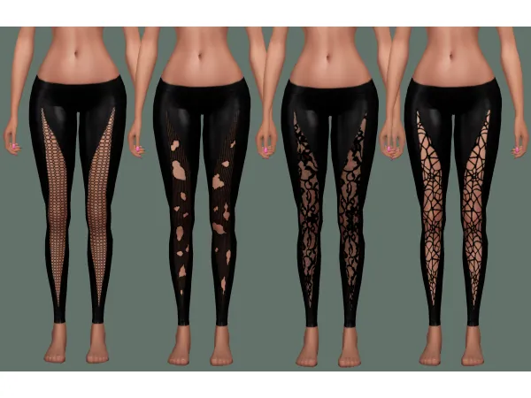 Mix Leggings Abrasion 4 different designs Jennisims by Jennifer - The Sims 4 Custom Content