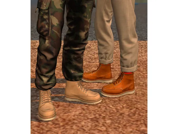Alpha Leather Boots by NORUSIMS - The Sims 4 Custom Content