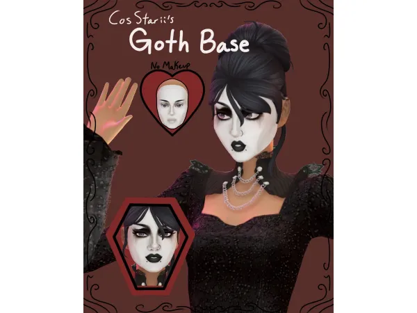 Maxis Match Goth Base Facepaint - The Sims 4 Custom Content