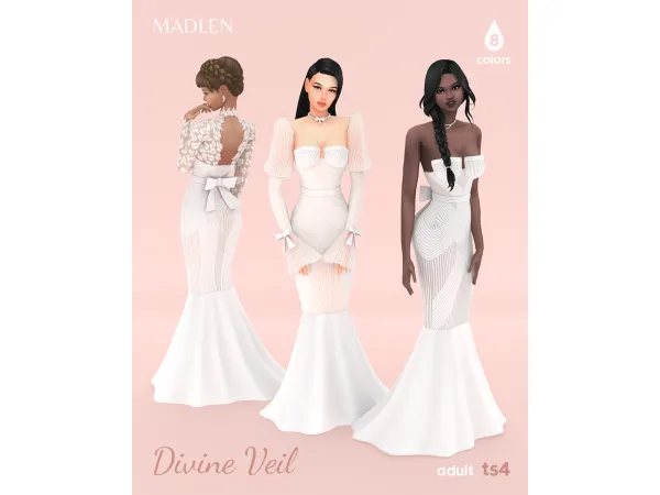 Maxis Match Divine Veil Set by madlen - The Sims 4 Custom Content