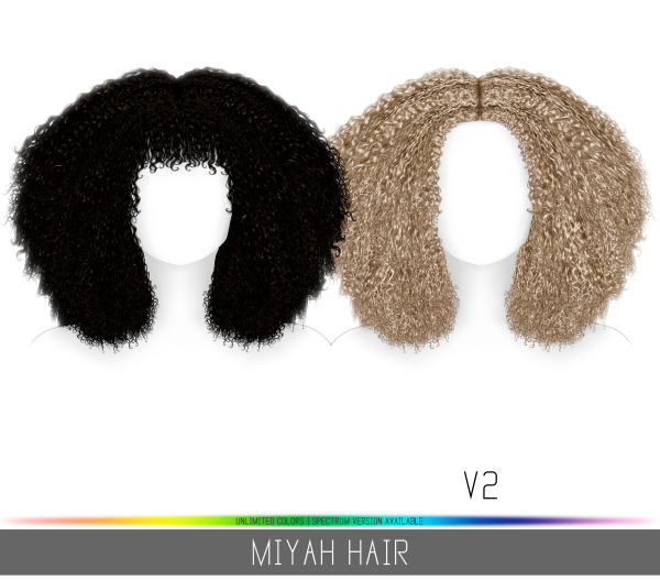 Alpha MIYAH HAIR by simsfinds - The Sims 4 Custom Content