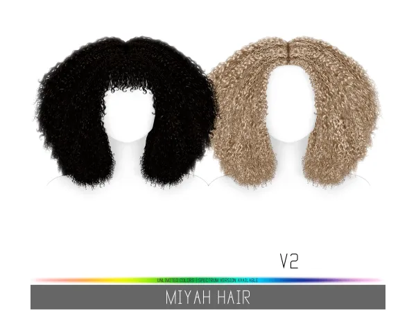 Alpha MIYAH HAIR by simpliciaty - The Sims 4 Custom Content