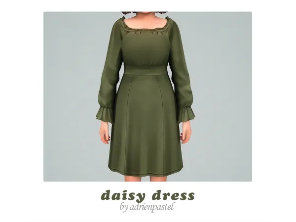 Maxis Match Daisy Dress (Kids) by adrienpastel - The Sims 4 Custom Content