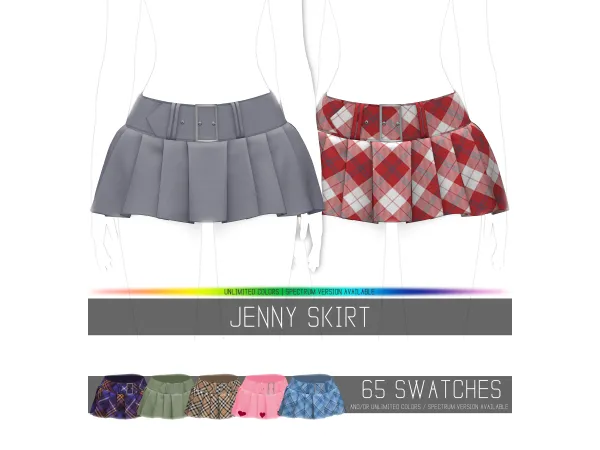 Alpha JENNY SKIRT by simpliciaty - The Sims 4 Custom Content