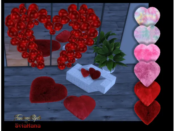 Alpha The rug _ Heart - The Sims 4 Custom Content