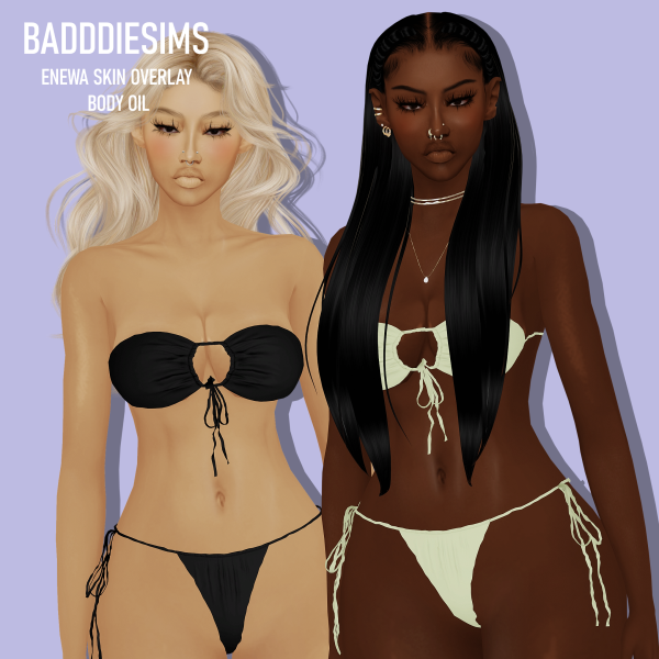 Alpha ENEWA SKIN OVERLAY BODY OIL by simsfinds - The Sims 4 Custom Content
