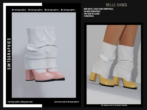Alpha Belle Shoes - The Sims 4 Custom Content