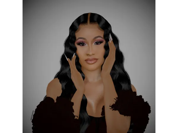 Alpha CARDI B (FREE DOWNLOAD) by MoonSimz - The Sims 4 Custom Content