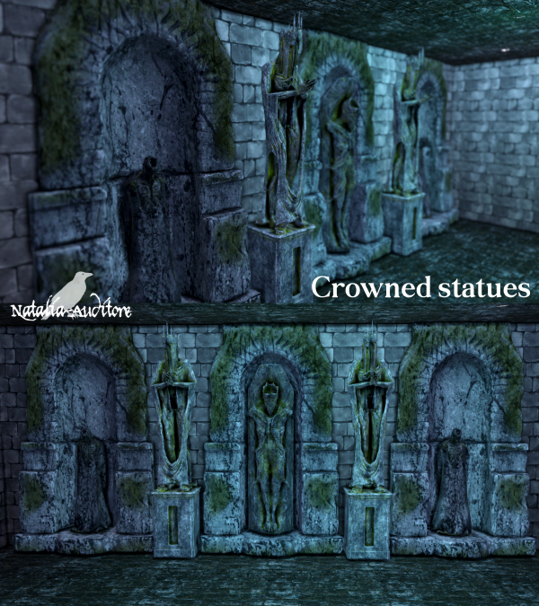 Alpha Crowned statues by simsfinds - The Sims 4 Custom Content
