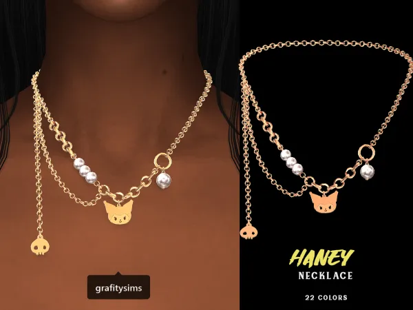 Alpha Haney Necklace - The Sims 4 Custom Content