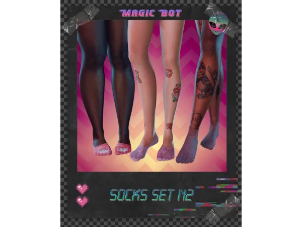 Mix SOCKS SET 2 by magicbot - The Sims 4 Custom Content