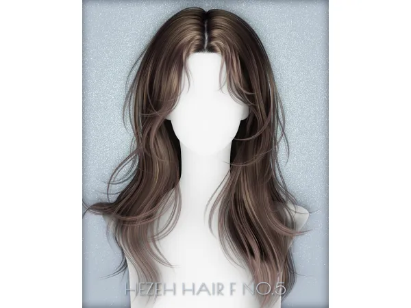 Alpha [Hezeh]FHair_No5 - The Sims 4 Custom Content