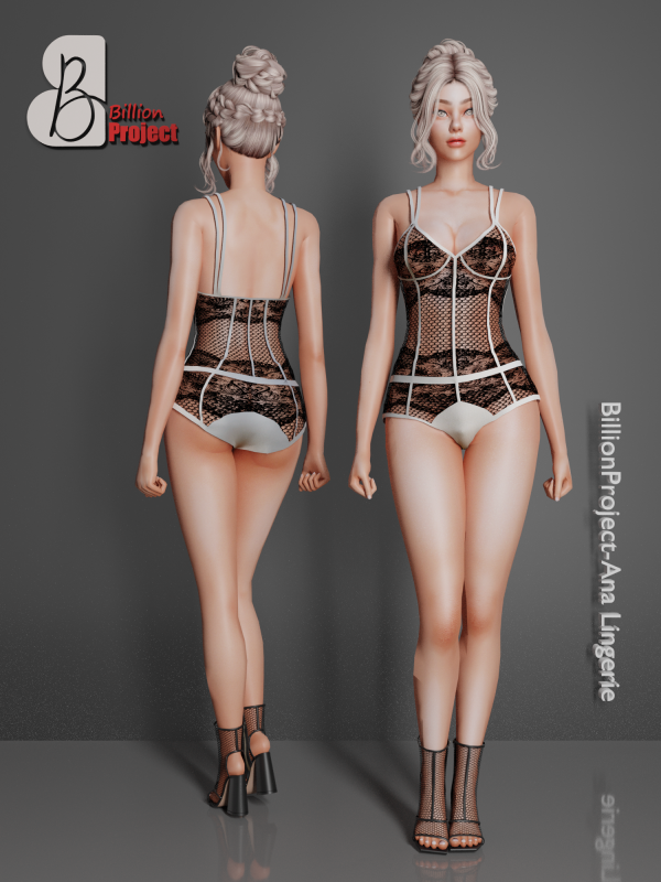 Alpha BillionProject Ana Lingerie by simsfinds - The Sims 4 Custom Content