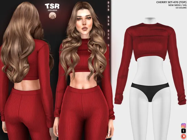 Alpha CHERRY SET 470 BD1244 BD1245 - The Sims 4 Custom Content