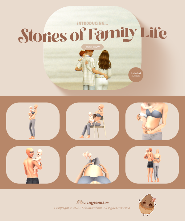 Alpha Stories of Family Life by simsfinds - The Sims 4 Custom Content