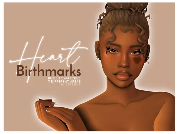 Maxis Match Heart Birthmarks by gegesims - The Sims 4 Custom Content