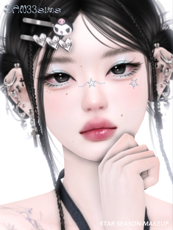 Alpha 333Star Season makeup bag by simsfinds - The Sims 4 Custom Content
