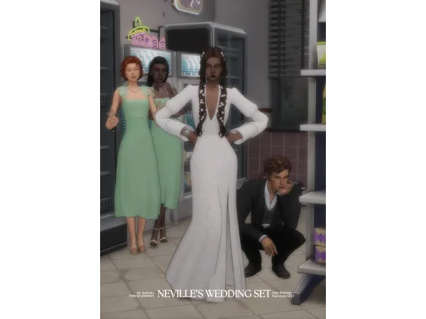Maxis Match neville's wedding set by simkatu - The Sims 4 Custom Content