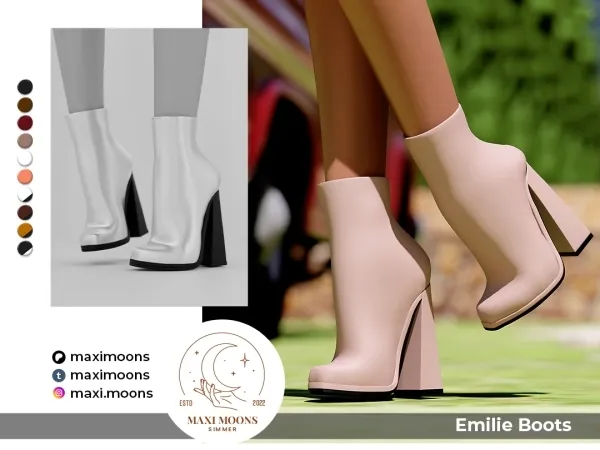 Alpha Emilie Boots - The Sims 4 Custom Content