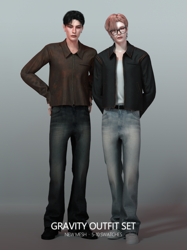 Alpha GRAVITY Outfit Set by simsfinds - The Sims 4 Custom Content