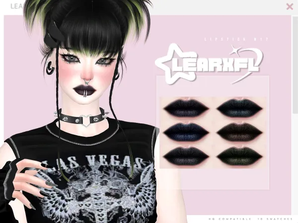 Mix Lipstick N17 HQ by Learxfl - The Sims 4 Custom Content